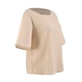 thumbnail image 3 of Blusa George para Mujer, Manga al Codo Beige Talla EG, 3 of 4