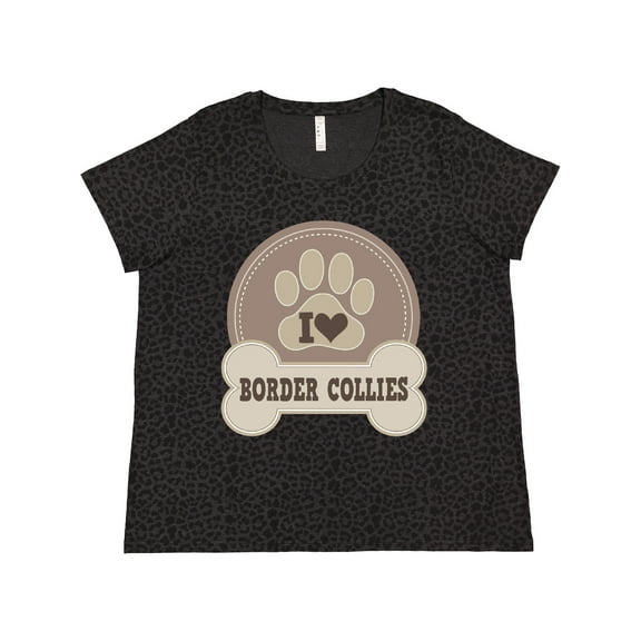 Inktastic Border Collie Dog Gifts Women's Plus Size T-Shirt