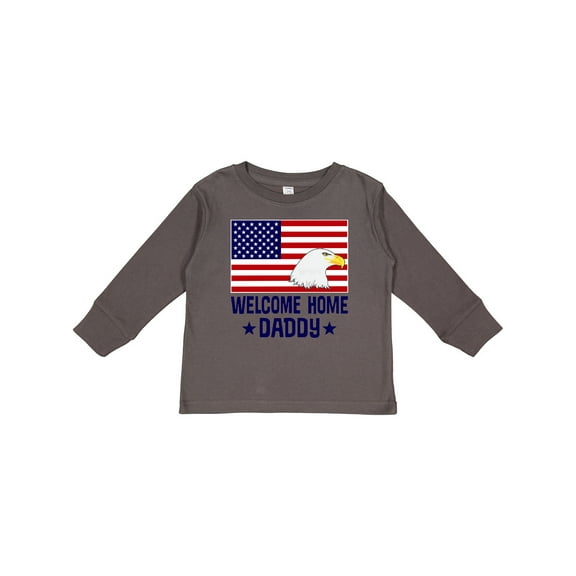 Inktastic Military Homecoming Welcome Home Daddy Boys or Girls Long Sleeve Toddler T-Shirt