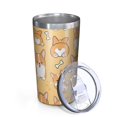 thumbnail image 2 of Corgi Dog and Footprints 10oz Tumblers Stainless Steel Tumbler with Lid and Straw,Vacuum Insulated Double Wall Travel Tumbler Cups with Cleaning Brush for Coffee, Tea, 2 of 4