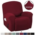 thumbnail image 5 of PrimeBeau Non-Slip Solid Print Jacquard Recliner Slipcovers - Wine, 5 of 8