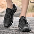 thumbnail image 6 of Mens Mesh Casual Shoes Outdoor Lightweight Hiking Shoes Soft Breathable Sneakers Non-slip Driving Shoes Black 6.5 US, 6 of 7