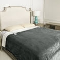thumbnail image 6 of Royalcraft Heated Blanket Queen Size, Electric Throw Dual Control, 10 Heat Settings, 12 Hours Auto Off, Soft Flannel and Sherpa, Machine Washable, ETL Certified,Grey, 6 of 9