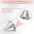 thumbnail image 2 of Uxcell 100Pcs Spike Cone Studs 12x0.39" Plastic with Hole for Crafts Silver, 2 of 6