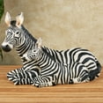 thumbnail image 2 of Zebra and Foal Table Sculpture Black, 2 of 5
