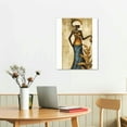 thumbnail image 2 of Nawypu  Africa American Canvas Wall Art Traditional African Women Picture Ethnic Tribe Lady Dancers Paintings Print Abstract Grey Yellow Artwork Stretched and Framed for Home 16x20in, 2 of 4
