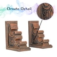 thumbnail image 5 of Cottage Garden Corbel Dark Woodgrain 6.25 inch Resin Book End Wand Stand 2 Piece Set, 5 of 5
