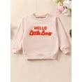 thumbnail image 2 of Honganda Sweat-Shirts Décontractés d'Automne à Manches Longues Lettre à Col Rond Broderie Pull en Vrac, 2 of 9
