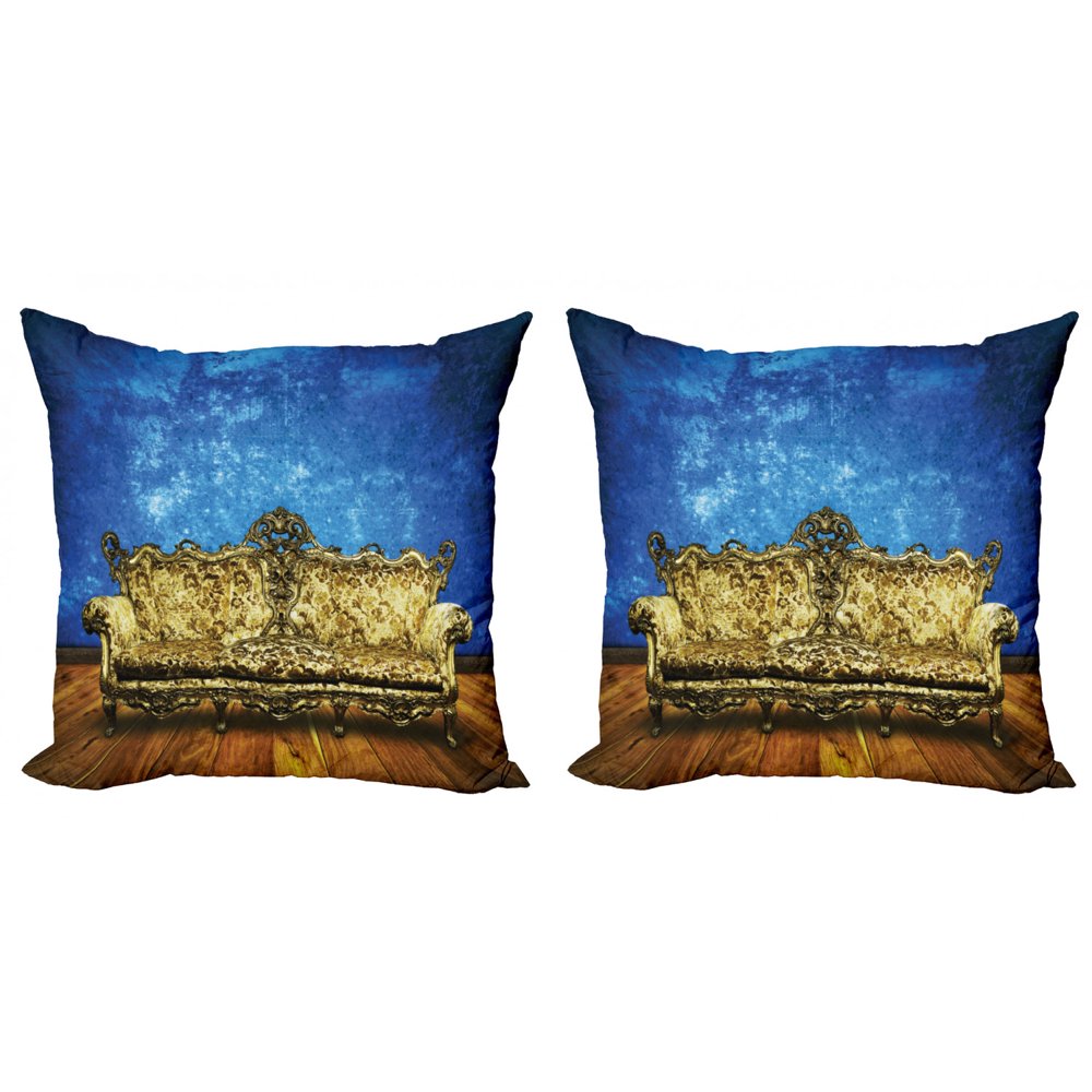 Victorian Throw Pillow Cushion Cover Pack of 2, Victorian Sofa in Room
