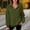 *Army Green, variant on ClodeEU Women's Quarter Button Collared Long Sleeve Sweatshirt,Casual Loose Pullover Top with Pockets Army Green,Women's Plus L