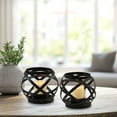 thumbnail image 2 of LumaBase Metal Candleholders with Battery Operated LED Candles - Set of 2, 2 of 7