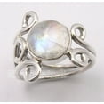 thumbnail image 3 of 925 Pure Silver Exclusive Rainbow Moonstone Gem Urban Style Ring Size 7, 3 of 3