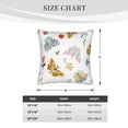 thumbnail image 5 of LNWH Cartoon Fluttering Butterfly Throw Pillow Covers, Square Soft Linen Decorative Pillow Cases, 18"x18", 5 of 8