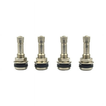 4 PCS TR416 Metal Valve Stems, Tire Valve Stems, High Pressure Valve Stems Outer Mount Fits 0.453" and 0.625" Rim Hole, 1 1/2" Long (Silver)