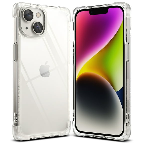 Ringke Fusion Bumper [Reinforced Corner] Compatible with iPhone 14 Case 6.1 Inches, Transparent Shockproof Protective Cover for Women, Men - Clear