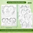 thumbnail image 2 of 4Sheets 28Pcs Water Soluble Embroidery 11.7x8.3inch Wedding Valentine Pattern Transfers Water Soluble Stabilizer for Embroidery Stick and Stitch Embroidery Designs Colorful, 2 of 9