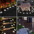 thumbnail image 5 of Juego de 4 luces solares para jardín, 8 luces LED de suelo, IP44 a prueba de agua, alimentadas por energía solar, luces de paisaje para exteriores para caminos de jardín, luz diurna, 5 of 5
