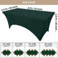 thumbnail image 2 of Mantel Utopia Kitchen Spandex, paquete de 2 unidades [1,8 m, color verde cazador], 2 of 9
