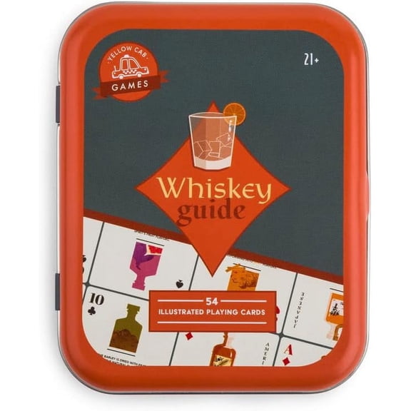 Yellow Cab Games Whiskey Playing Cards - Themed Cards for Teens Adults Whiskey Drinkers - Vacation Essentials Cool Fancy Design Friends Family Night (Whiskey Guide)
