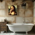 thumbnail image 5 of P&L Art Mona Lisa Canvas Art, Funny Mona Lisa Parody Canvas Art - Wooden Framed Bathroom Wall Decor, Perfect Holiday Gift for Everyone, Easy to Hang, 5 of 8