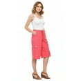 thumbnail image 5 of (2 pack) Turtle Bay New York Women's Calcutta Split Skirt in 100% cotton with Cargo Pocket, 5 of 7