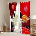 thumbnail image 3 of Manfei Teens Astronaut Black Out Curtains, Black Red Starry Sky Curtains Pack of 2 (42x63 Each), Mystic Outer Space Planet Bedroom Curtains, Curtains and Drapes Decor, 3 of 6