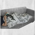 thumbnail image 6 of Saying Soft Flannel Fleece Throw Blanket, Long Journeys Starts a Single Step Words Inspirational, Cozy Plush for Indoor and Outdoor Use, 60" x 80", Charcoal Grey White, by Ambesonne, 6 of 6