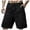 Black, variant on HOMADLES Cargo Shorts for Men Elastic Waist Summer Straight Leg Solid Rib Drawstring, Cargo Short Khaki M