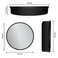 24x24 Inch Black Metal Framed Wall Mount Bathroom Medicine with