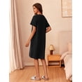 thumbnail image 2 of Ekouaer Zipper Robes for Women Short Sleeve Waffle Knit Bathrobe Lightweight House Coat with Pockets Soft Loungwear, 2 of 6