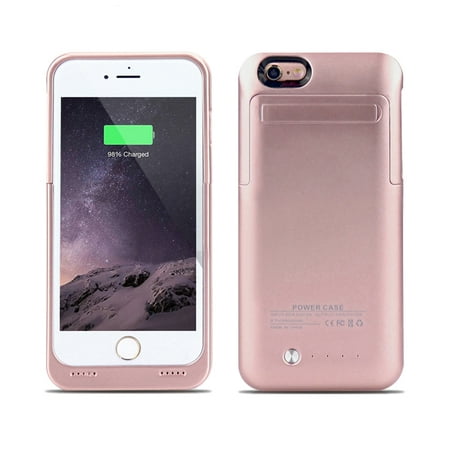 IPhone 6 / 6S External Battery Backup Case Charger Power Bank 3500mAh Stand Rose Gold (NOT FOR IPHONE 6 PLUS /6S (Best External Battery Case For Iphone 6)