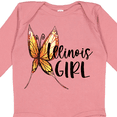 thumbnail image 4 of Inktastic Illinois Girl- Butterfly Girls Long Sleeve Baby Bodysuit, 4 of 5