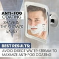 thumbnail image 5 of MIRRORVANA Fogless Shower Mirror for Shaving with Upgraded Suction-Cup, 1X Magnifying, 6.3 x 6.3 Inch (Translucent Frame, Grey Suction), 5 of 6