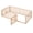 Brown, variant on Dtwnek Twin Size Wood Foor Bed Frame with Fence, White