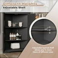 thumbnail image 6 of SLSRFD Corner Cabinet, Corner Bathroom Cabinet with 2 Doors and 3 Tier Shelves, Free Standing Corner Storage Cabinet for Bathroom, Living Room, Bedroom or Kitchen(Black), 6 of 8