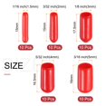thumbnail image 2 of Uxcell 50Pcs Tapas Redondas de Goma Protectores 1.5mm 2mm 3mm 4mm 5mm Rojo, 2 of 6