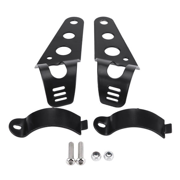 Kit de abrazadera de tubo de horquilla, soporte de montaje para faro de motocicleta, 35-43mm, negro, para Chopper Cafe Racer Jadeshay A