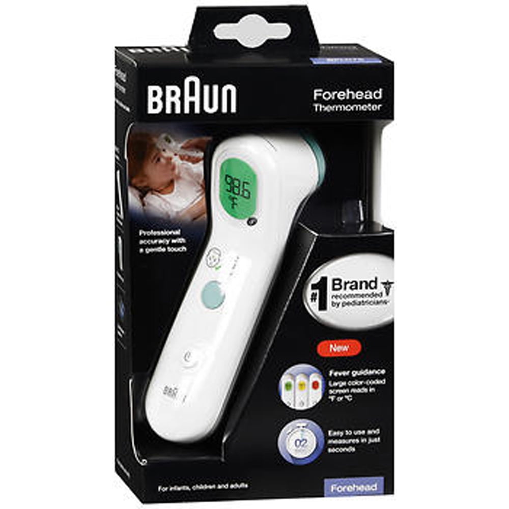 Braun Contact 5 Forehead Digital Thermometer, White, BFH175US