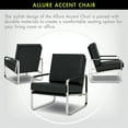 thumbnail image 5 of Studio Designs Home Allure Blended Leather Accent Arm Chair in Black, 5 of 11