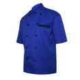 thumbnail image 3 of Warrior Point Modeling Men Chef Jacket Half Sleeves in 10 Colours Chef Coat with Cap Size (S-6XL), 3 of 7