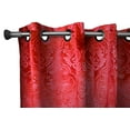 thumbnail image 7 of Grommet Curtain Velvet Embossed Victorian Damask Curtain Panel 54 Inch Wide, 7 of 7