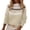 Khaki, variant on Chiccall Womens Casual Lightweight Vintage Fair Isle Sweater Raglan Sleeve Crew Neck Knitted Pullover Comfy Warm Fall Tops