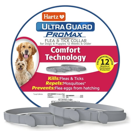 UPC: 0032700113575 | Hartz UltraGuard ProMax Flea & Tick Collar for Dogs & Puppies with Comfort Technology  Gray  2 Pack