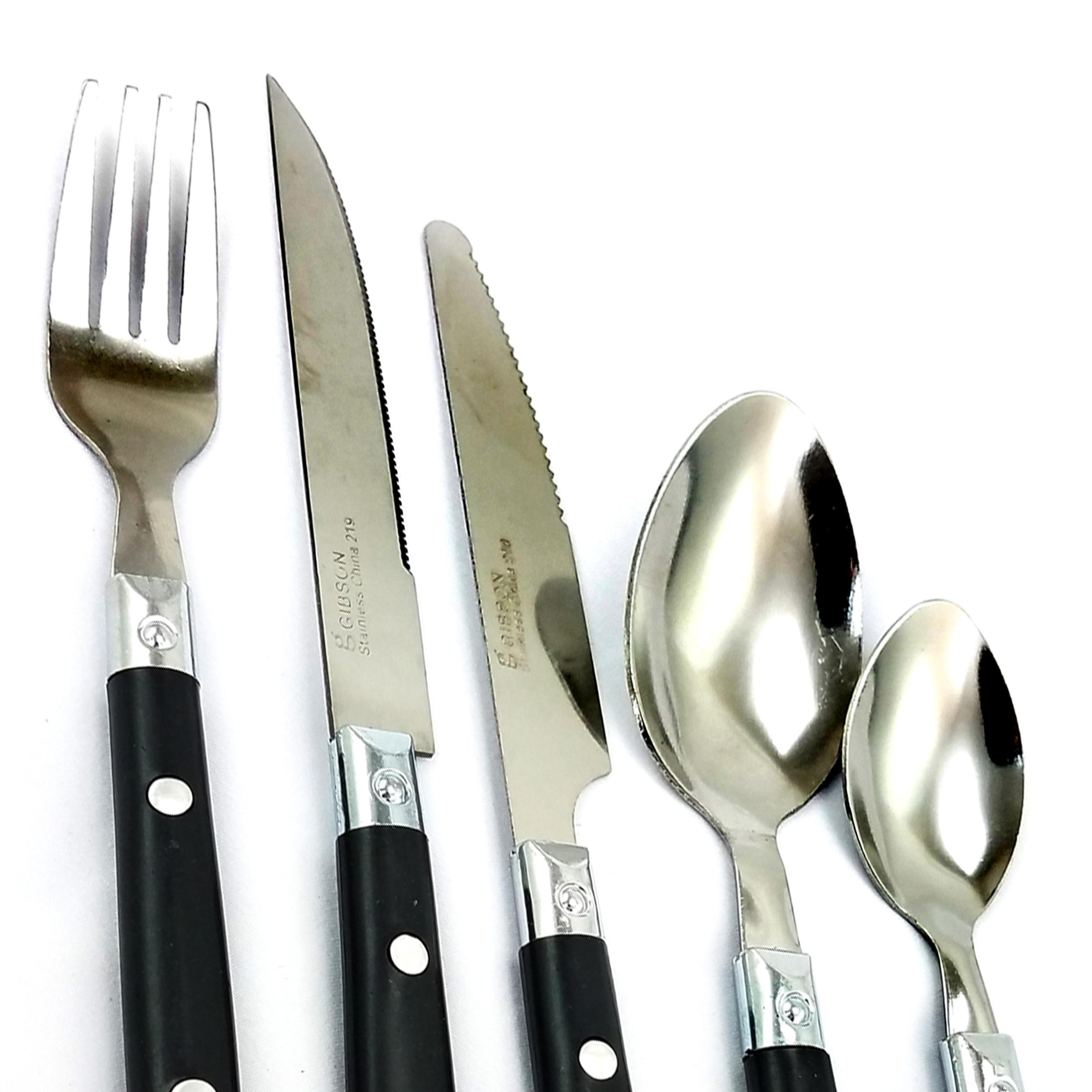 Gibson Casual Living 58 Piece Flatware Set in Black
