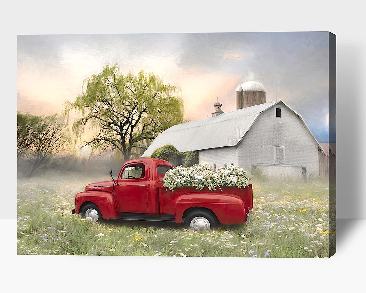 Vintage Truck Canvas Wall Art Farmhouse Wall Decor, Modern Old Cars and ...