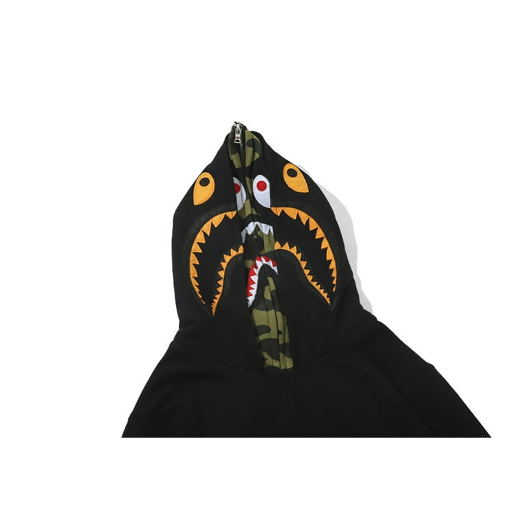 BAPE Shark Cotton Hoodie Street Fashion Camouflage Double Hooded