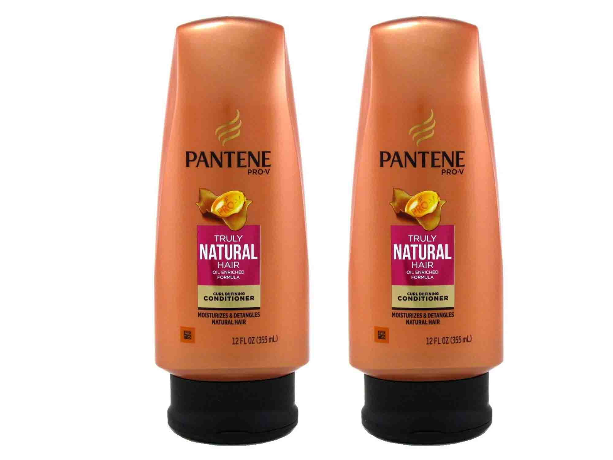 Pack of 2 Pantene Truly Natural Curl Defining Conditioner Curly Hair for All Ages 1.83 Leaves Hair Soft And Shiny 12oz 080878172573