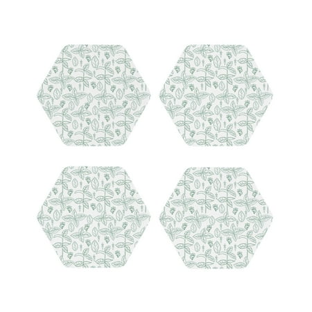 

Leather Coasters with Heat-resistant for Drinks Leaf print -标题2 Hexagon