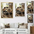 thumbnail image 4 of Designart "Vintage Brown Delivery Nostalgia" Truck Floater Framed Canvas Wall Art, 4 of 5