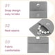 thumbnail image 4 of Uxcell 6 Pcs Bolsas de Joyería de Terciopelo con Botón a Presión 2.8x2.8 Pulgadas, Gris, 4 of 7